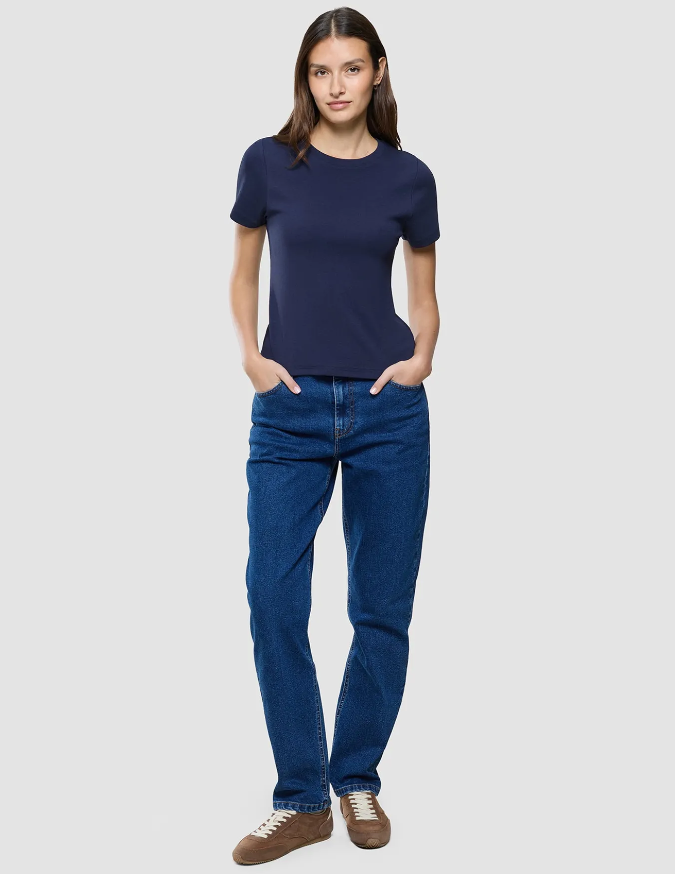 Women Rib T-Shirt Night Sky