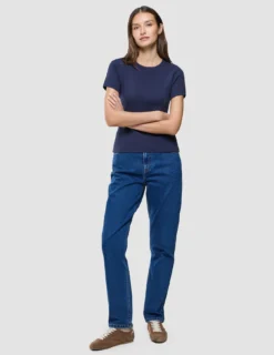 Women Rib T-Shirt Night Sky