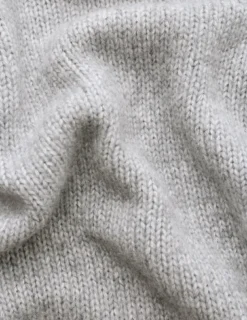 Women's Chunky Soft Wool Knit Turtleneck Medium Grey Melange