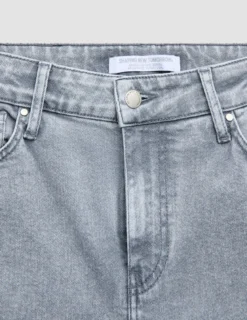 Women's Classic Jeans Straight Light Grey Washed