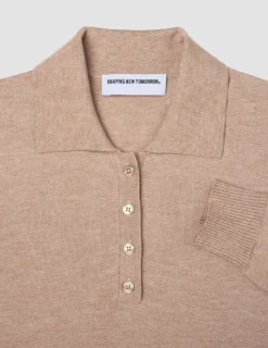 Women's Elevated Knit Polo Copper Melange