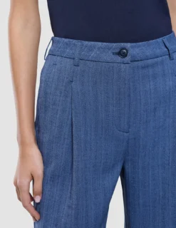 Women Serene Pants Wide Ombre Blue Herringbone