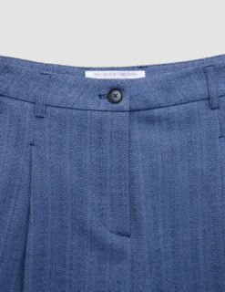 Women Serene Pants Wide Ombre Blue Herringbone