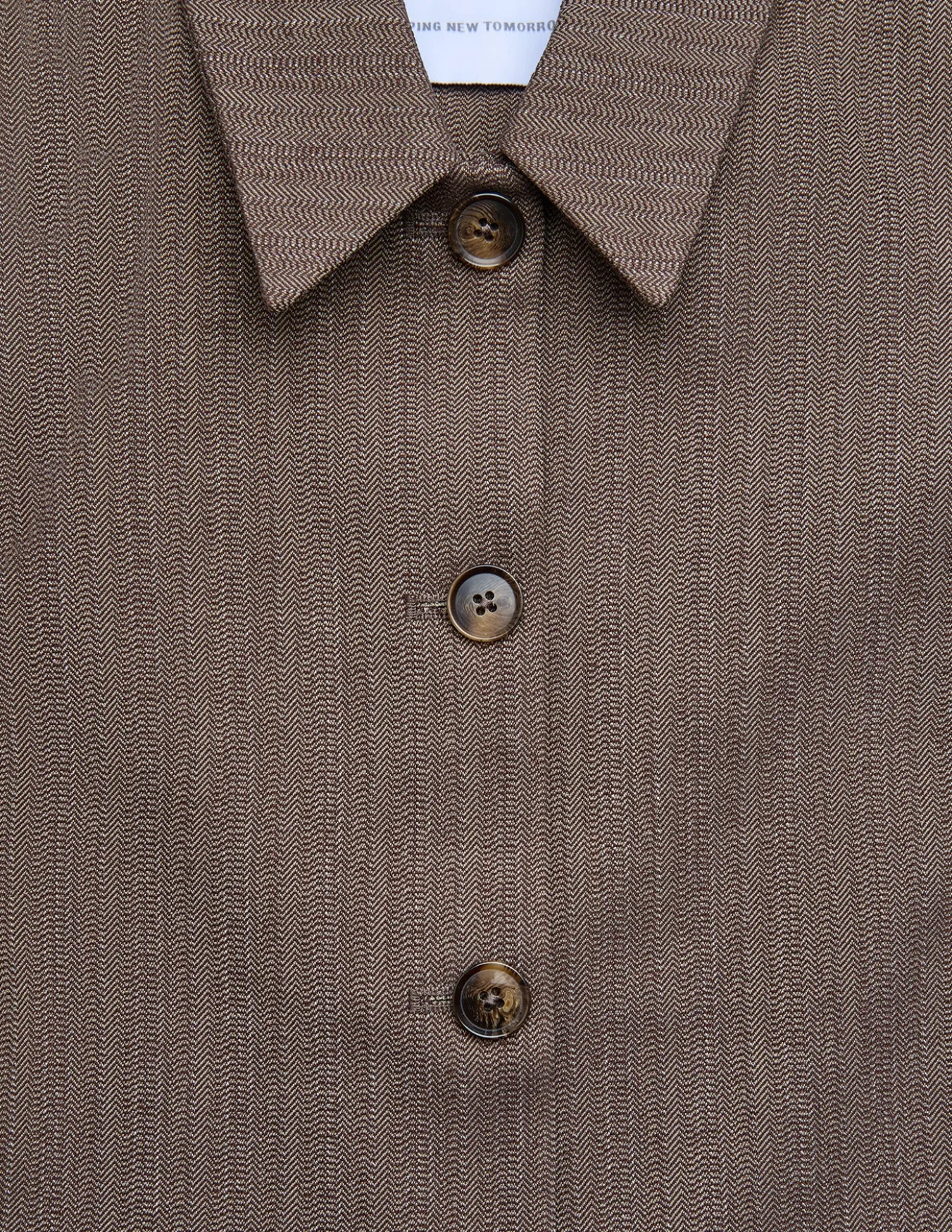 Women Serene Short Jacket Brown Stone Herringbone