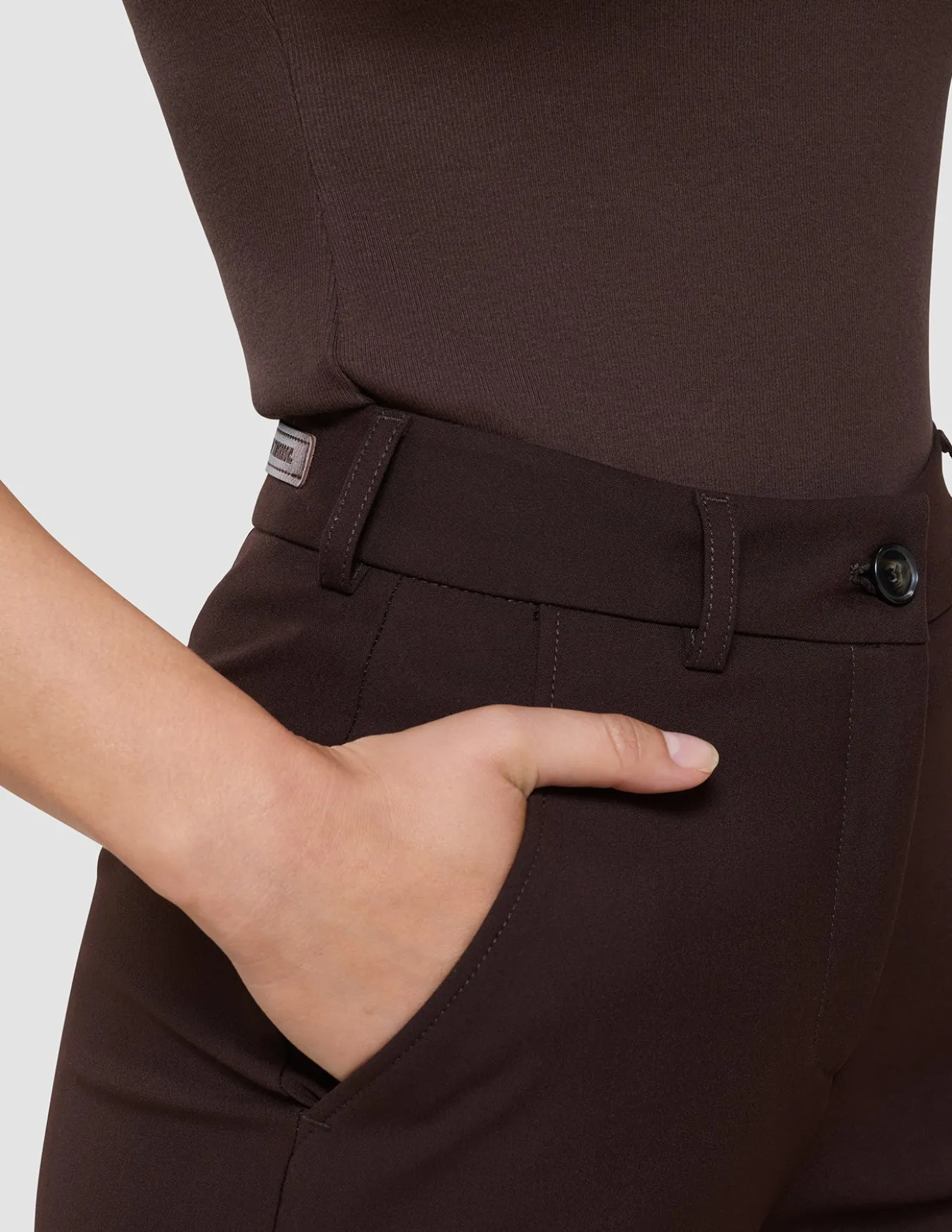 Women's Essential Pants Straight Espresso