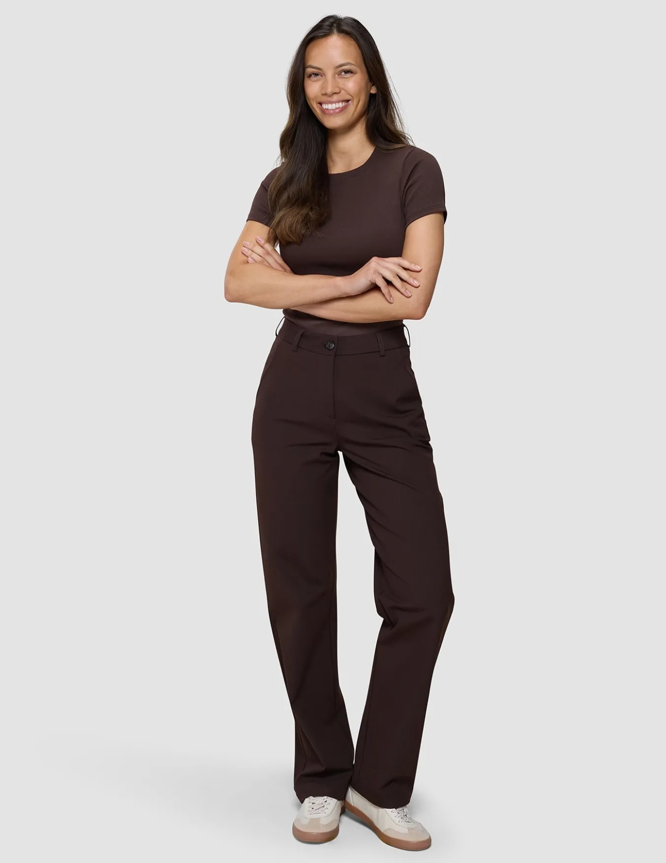 Women's Essential Pants Straight Espresso