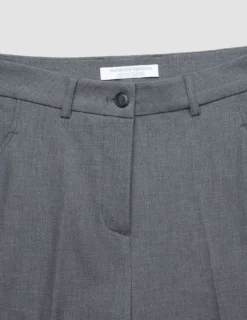 Women's Essential Pants Straight Dark Grey Melange