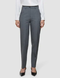 Women's Essential Pants Tapered Dark Grey Melange
