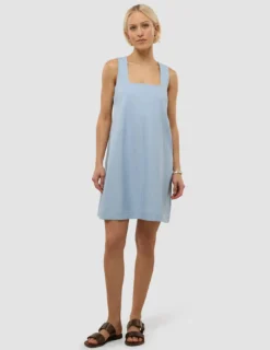 Women's Essential Spencer Dress Sky Blue Melange