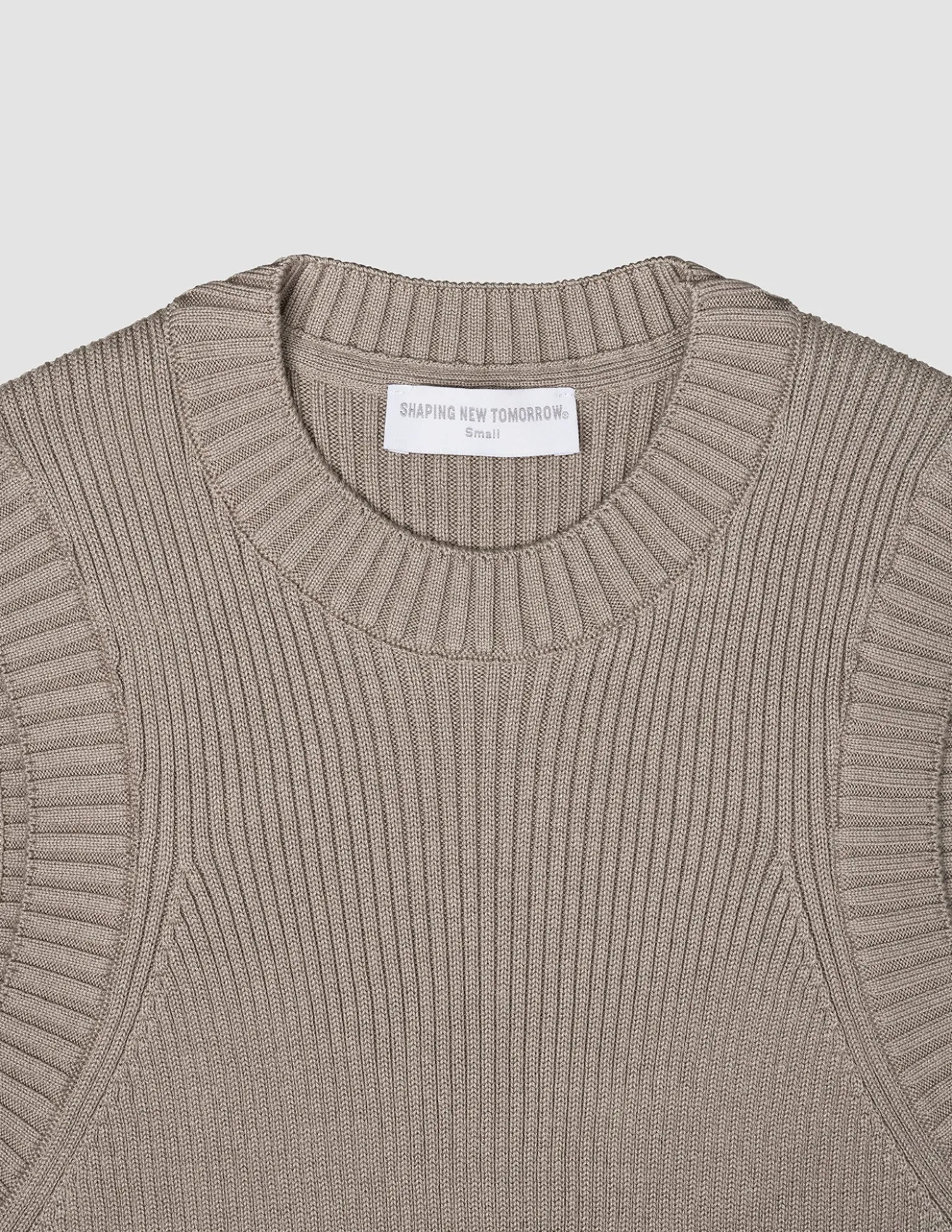 Women's Fine Knit Rib Vest Dark Sand
