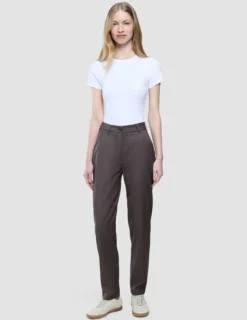 Women Skye Pants Tapered Dark Chestnut Melange