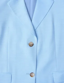 Women Skye Short Sleeved Blazer Blue Haze
