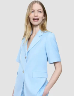 Women Skye Short Sleeved Blazer Blue Haze