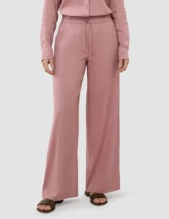Women's Linen Pants Relaxed Dusty Cerise