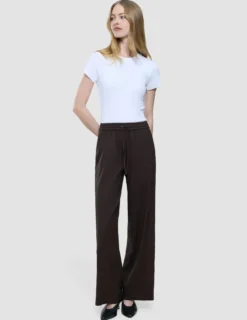 Women's Linen Pants Relaxed Espresso