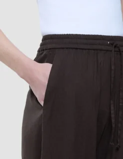 Women's Linen Pants Relaxed Espresso