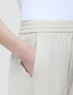 Women's Linen Pants Relaxed Sandy Beige