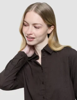 Women's Linen Shirt Espresso