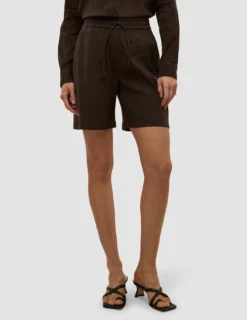 Women's Linen Shorts Relaxed Espresso