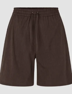 Women's Linen Shorts Relaxed Espresso