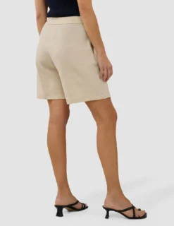 Women's Linen Shorts Relaxed Sandy Beige