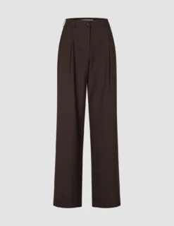 Women's Serene Pants Wide Chocolate Herringbone