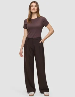 Women's Serene Pants Wide Chocolate Herringbone