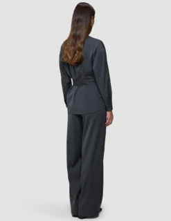 Women's Skye Belted Overshirt Charcoal Melange