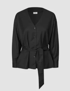 Women's Skye Belted Overshirt Black