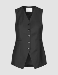 Women's Skye Long Vest Black