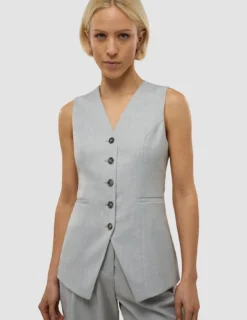 Women's Skye Long Vest Grey Pine Melange