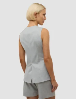Women's Skye Long Vest Grey Pine Melange