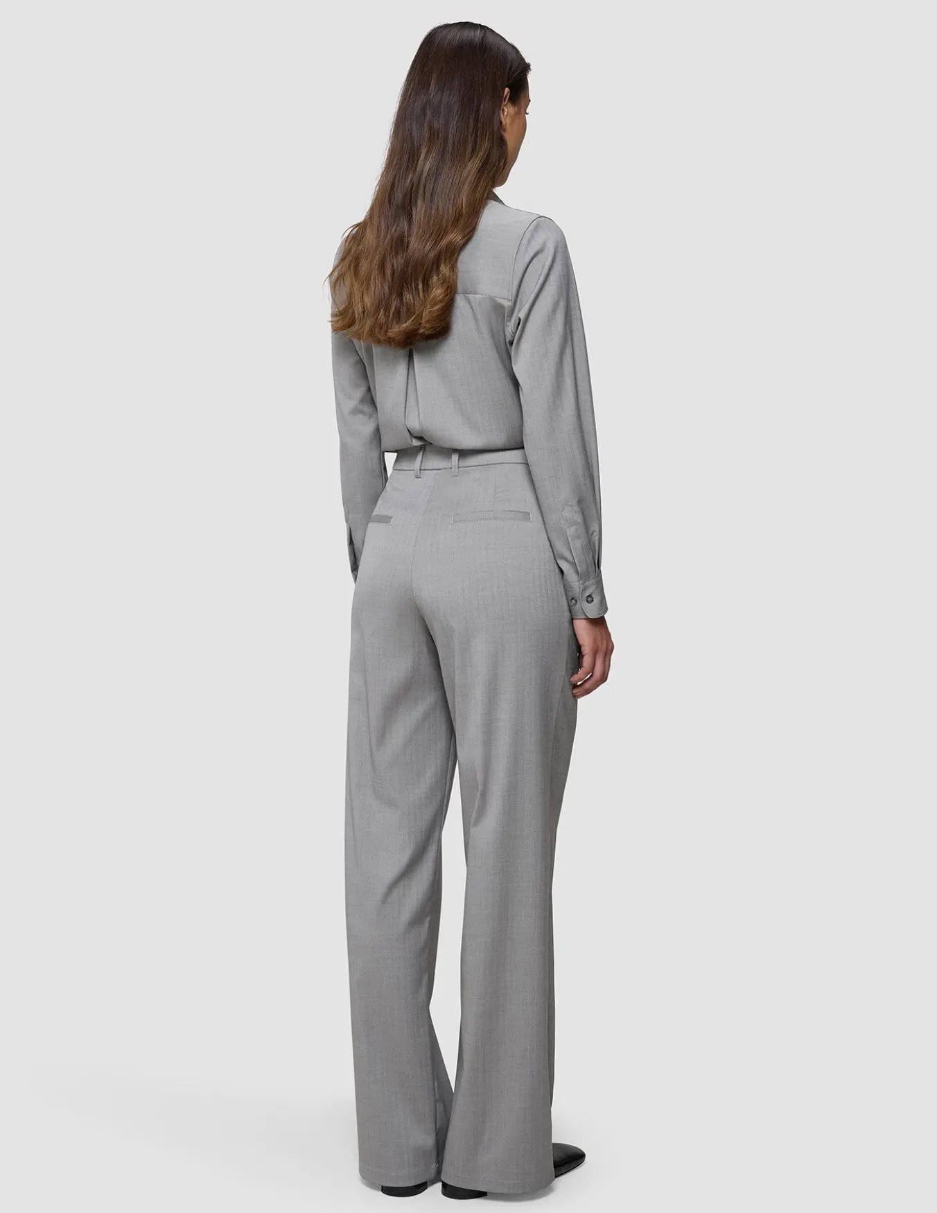 Women's Skye Pants Wide Mellow Beige Herringbone