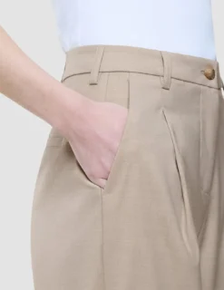 Women's Skye Pants Wide Sandy Beige Melange