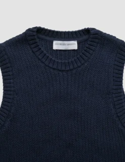 Women's Structured Knit Top Navy