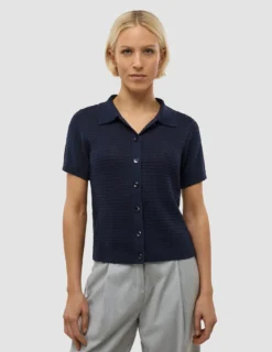 Women's Structured Polo Navy