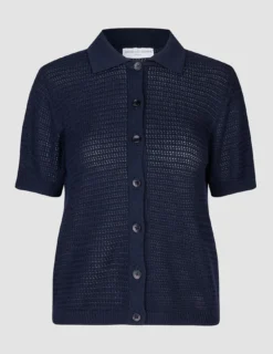 Women's Structured Polo Navy