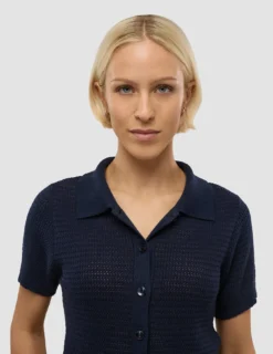 Women's Structured Polo Navy