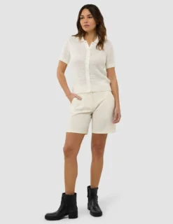 Women's Structured Polo Off White