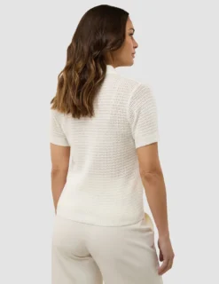 Women's Structured Polo Off White