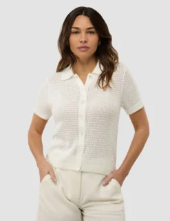 Women's Structured Polo Off White