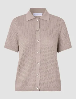 Women Structured Polo Sandy Beige