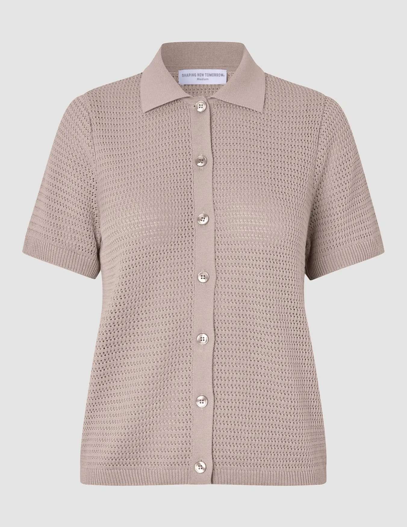 Women Structured Polo Sandy Beige