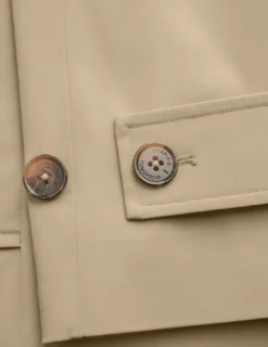 Women Waterproof Trench Coat Short Sand Grain